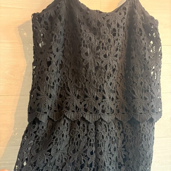 Romeo & Juliet Couture Pants - Romeo & Juliet Couture Black lace romper L